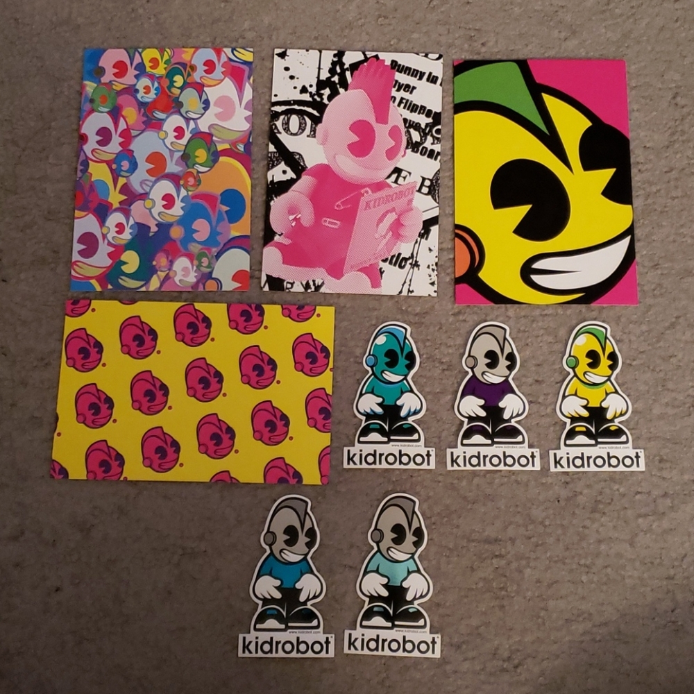 Kidrobot Mascot Stickers and Promo Cards SET NWOT